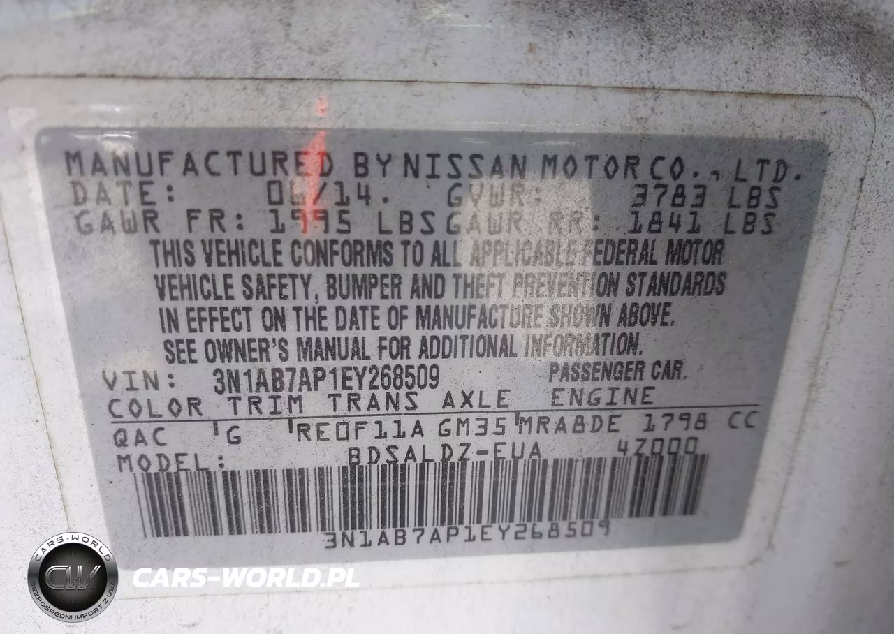 2014 Nissan Sentra Fe+ S-Fe+ Sv-S-Sl-Sr-Sv VIN:3N1AB7AP1EY268509 - 9