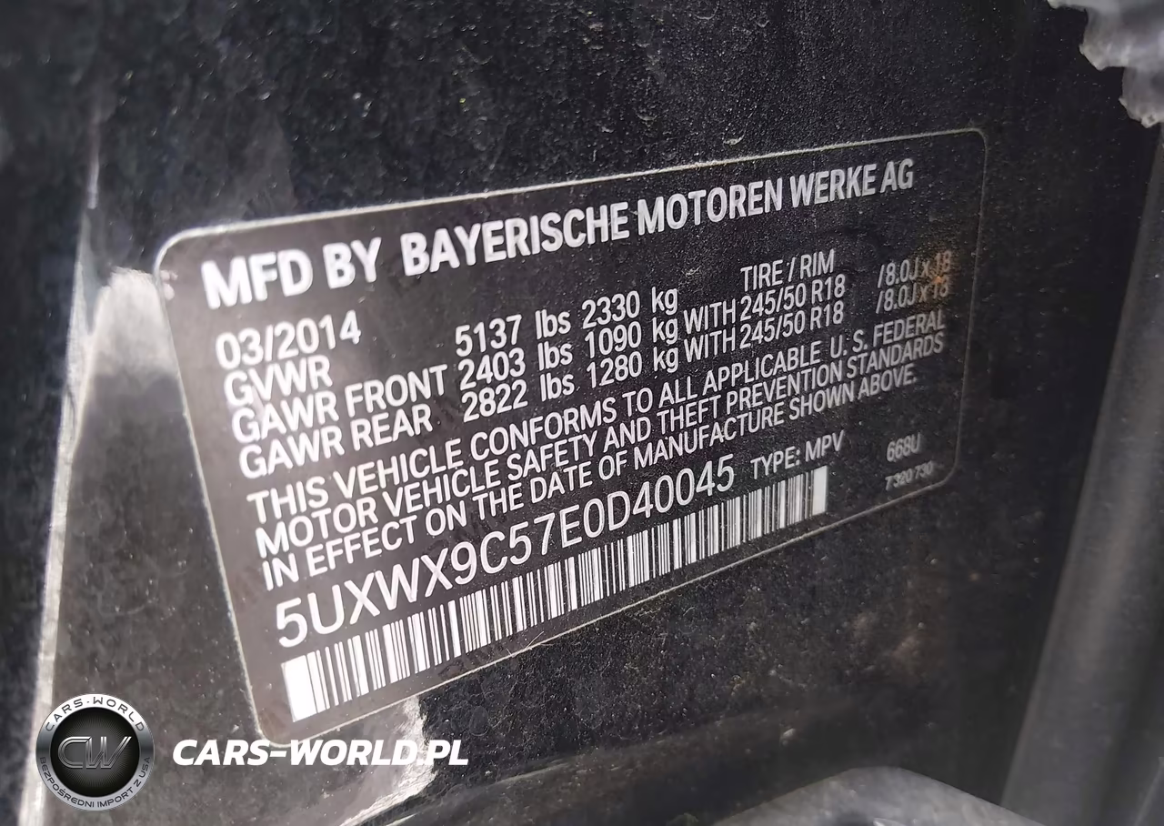 2014 BMW X3 xDrive28I VIN:5UXWX9C57E0D40045 - 9