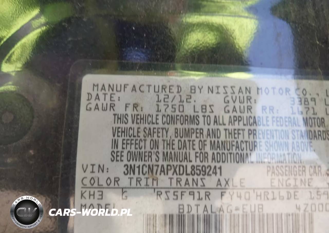 2013 Nissan Versa 1.6 S VIN:3N1CN7APXDL859241 - 9