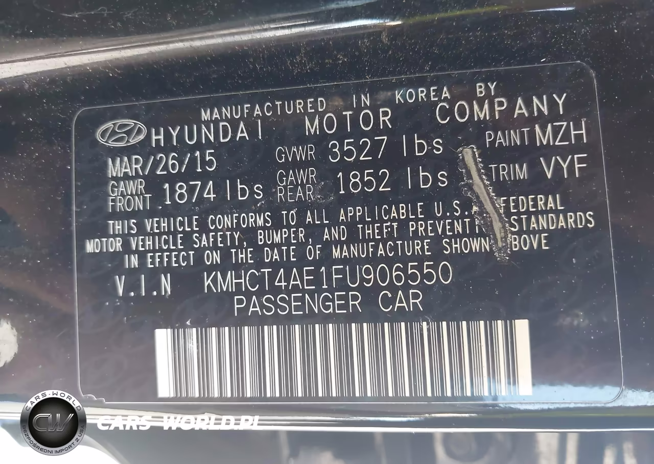 2015 Hyundai Accent Gls VIN:KMHCT4AE1FU906550 - 9