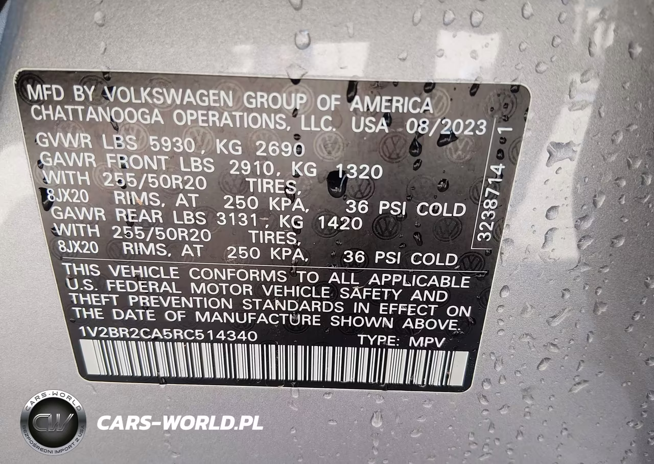 2024 Volkswagen Atlas 2.0T Sel VIN:1V2BR2CA5RC514340 - 9