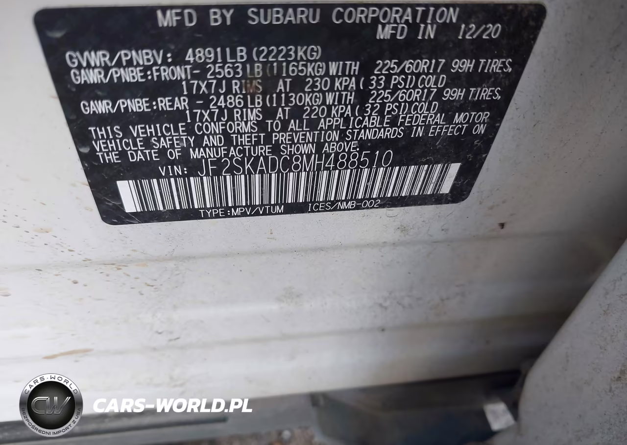 2021 Subaru Forester VIN:JF2SKADC8MH488510 - 9