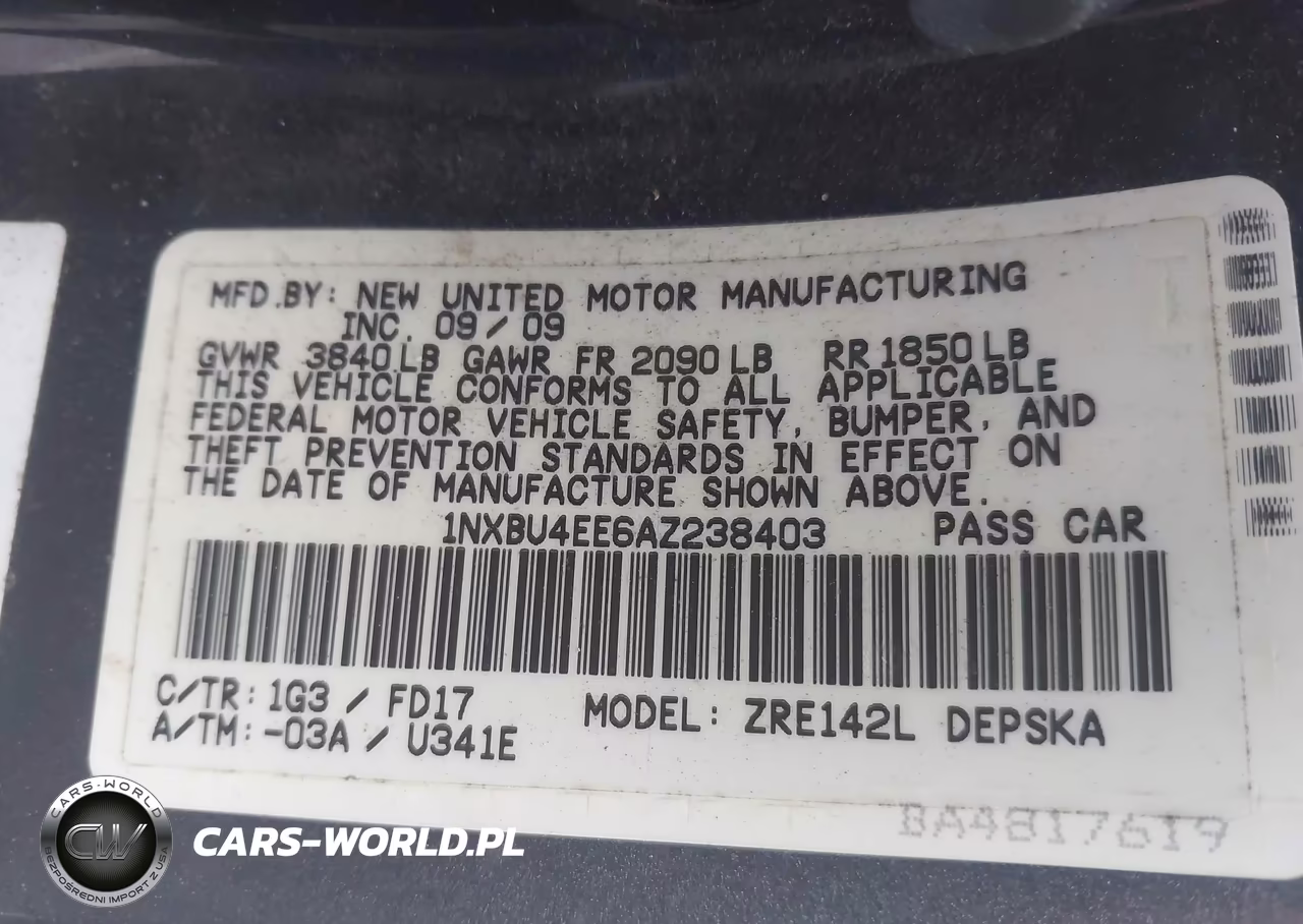 2010 Toyota Corolla S VIN:1NXBU4EE6AZ238403 - 9