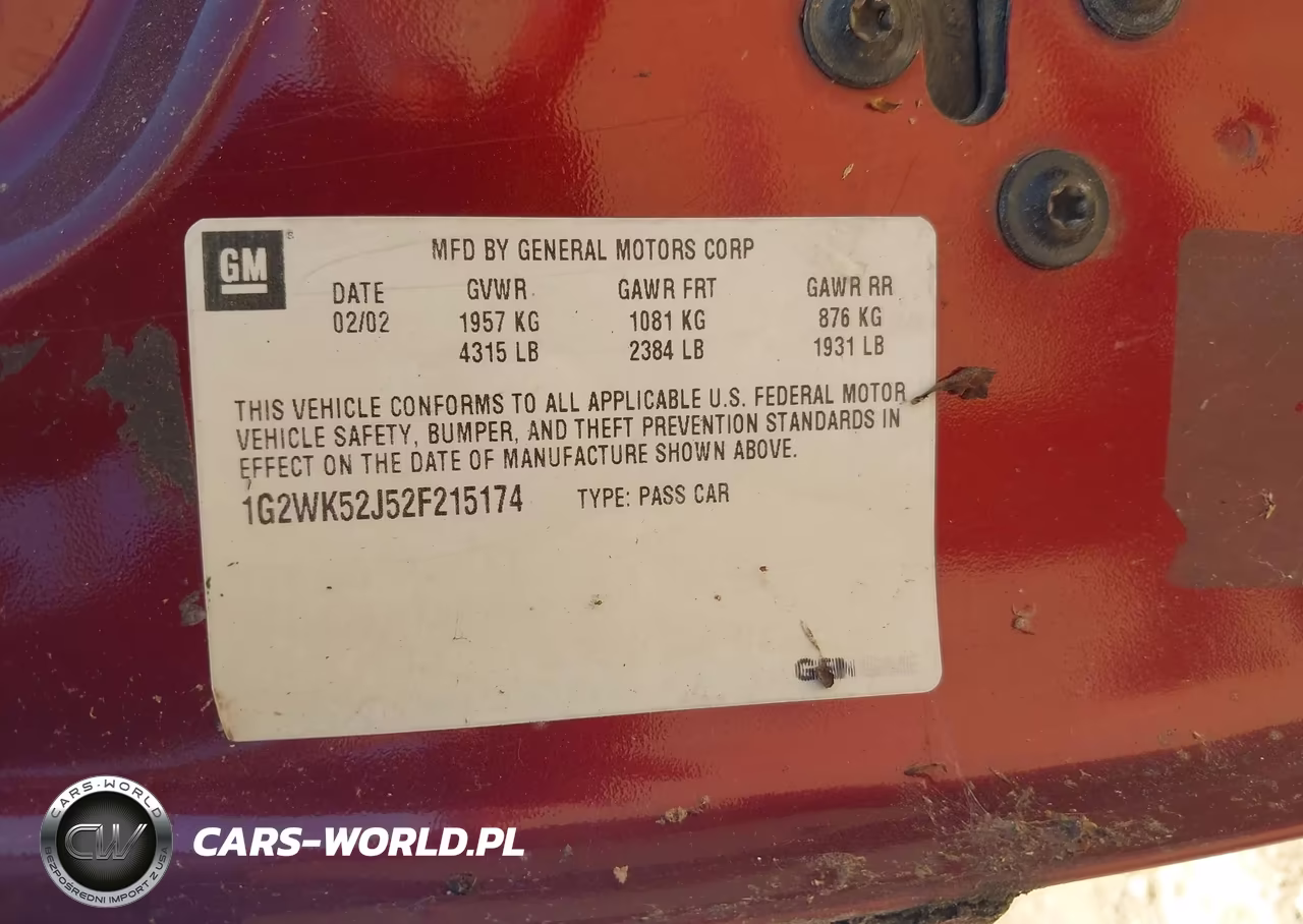 2002 Pontiac Grand Prix Se VIN:1G2WK52J52F215174 - 9