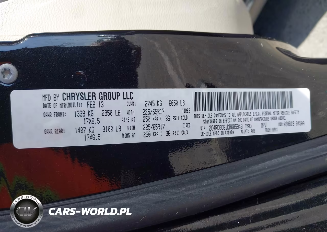 2013 Dodge Grand Caravan Sxt VIN:2C4RDGCG1DR685943 - 9