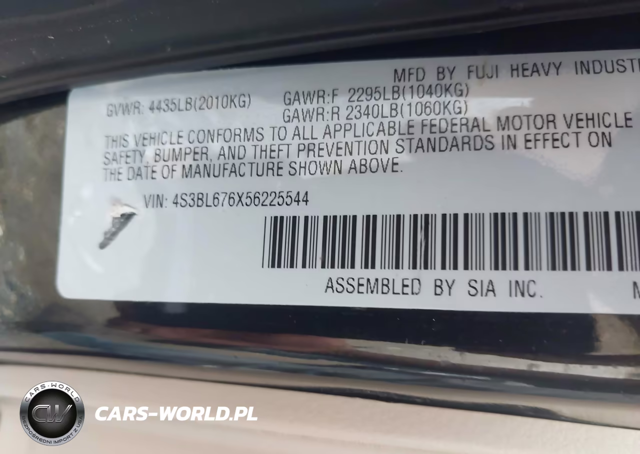 2005 Subaru Legacy 2.5Gt Limited VIN:4S3BL676X56225544 - 9