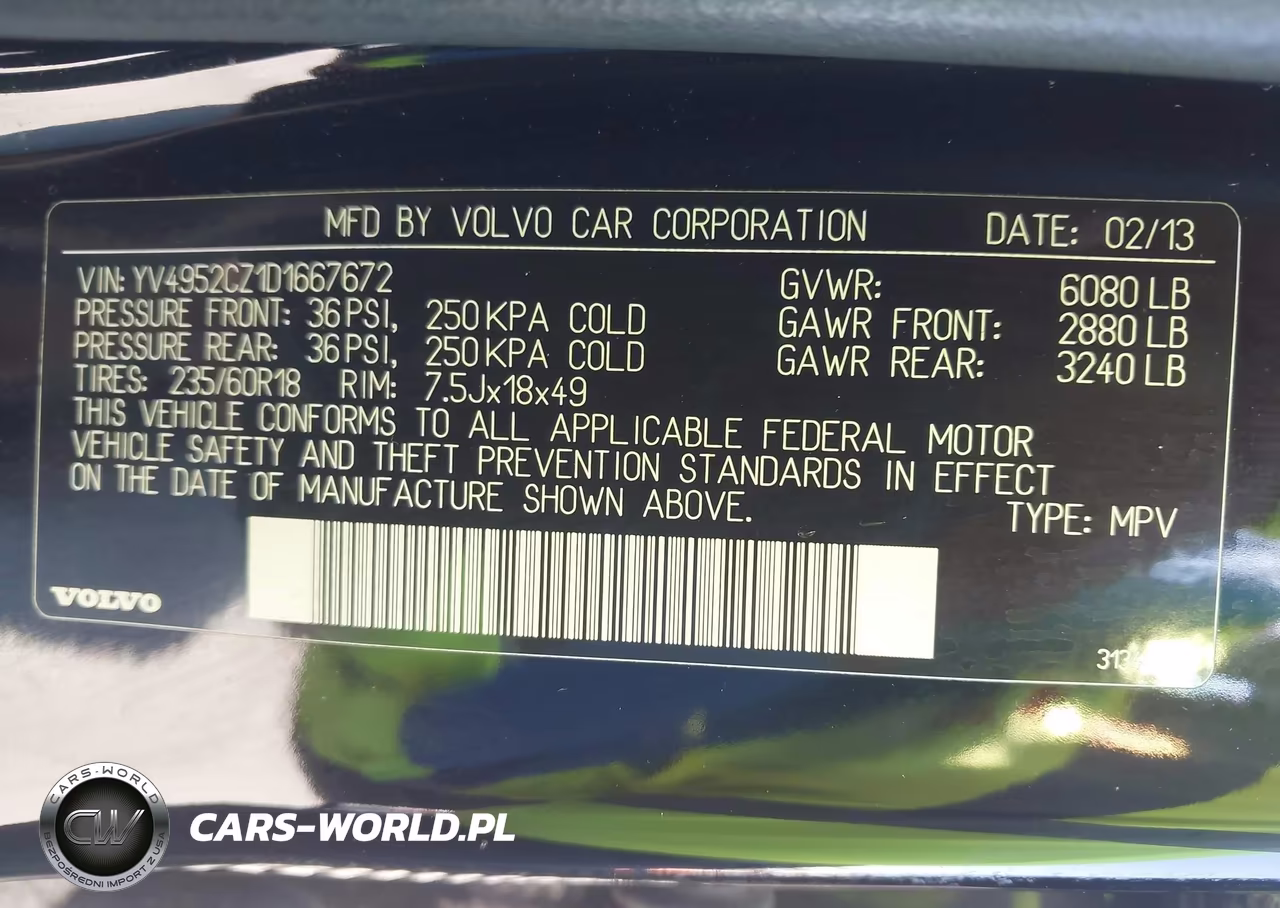 2013 Volvo Xc90 3.2 Platinum VIN:YV4952CZ1D1667672 - 9