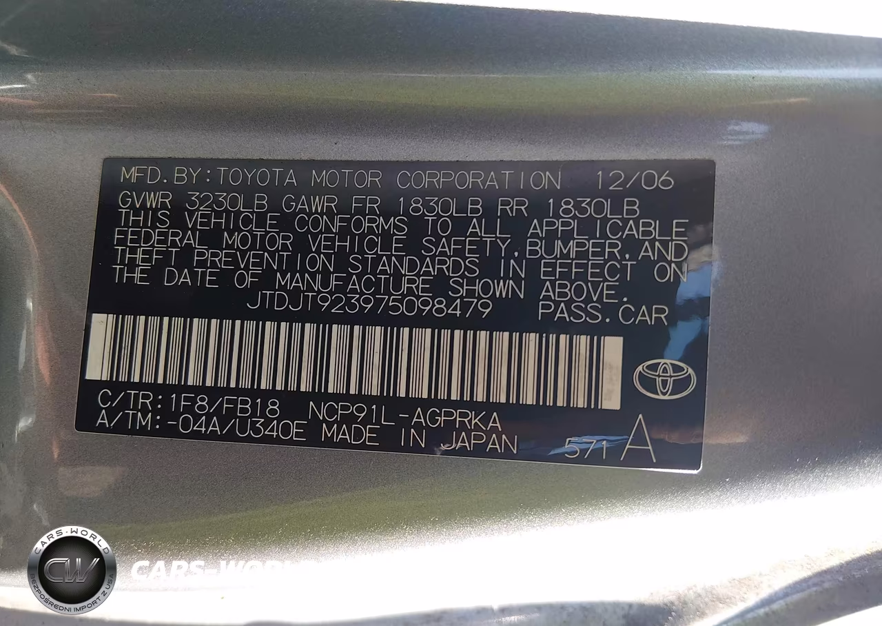 2007 Toyota Yaris VIN:JTDJT923975098479 - 9