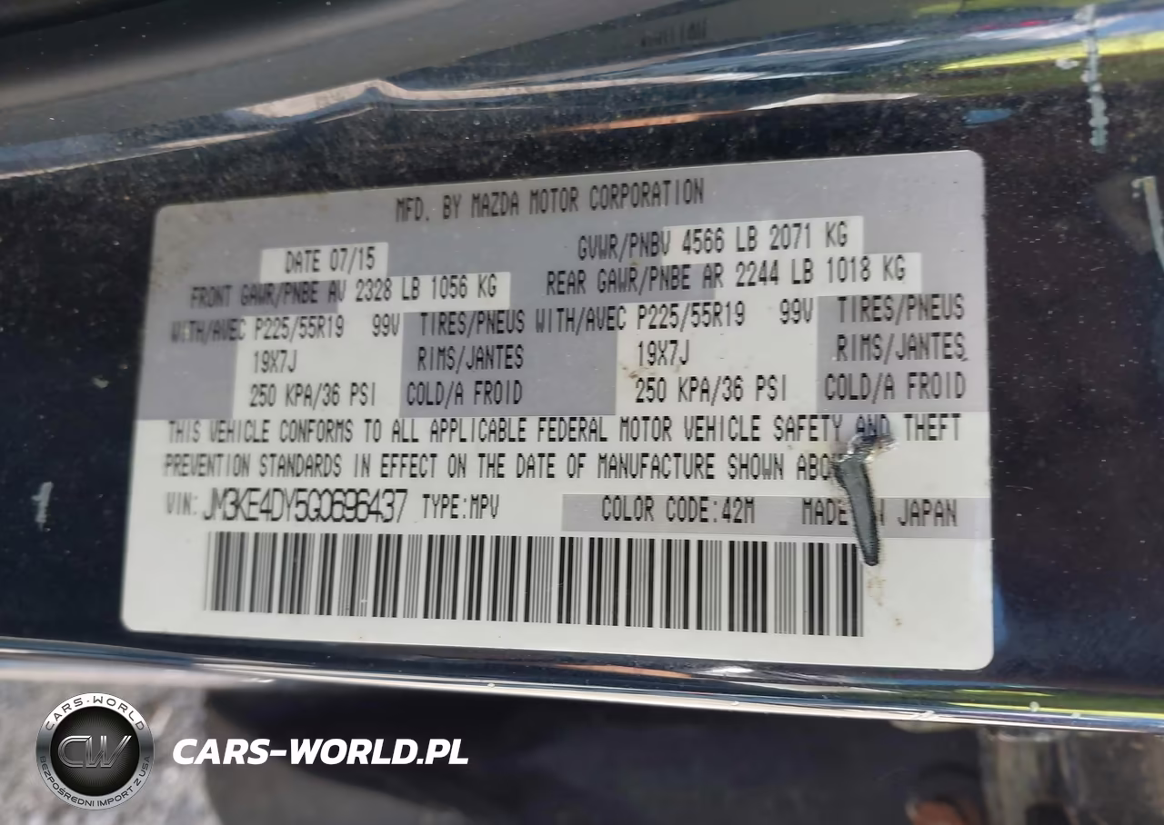 2016 Mazda Cx-5 Grand Touring VIN:JM3KE4DY5G0696437 - 9