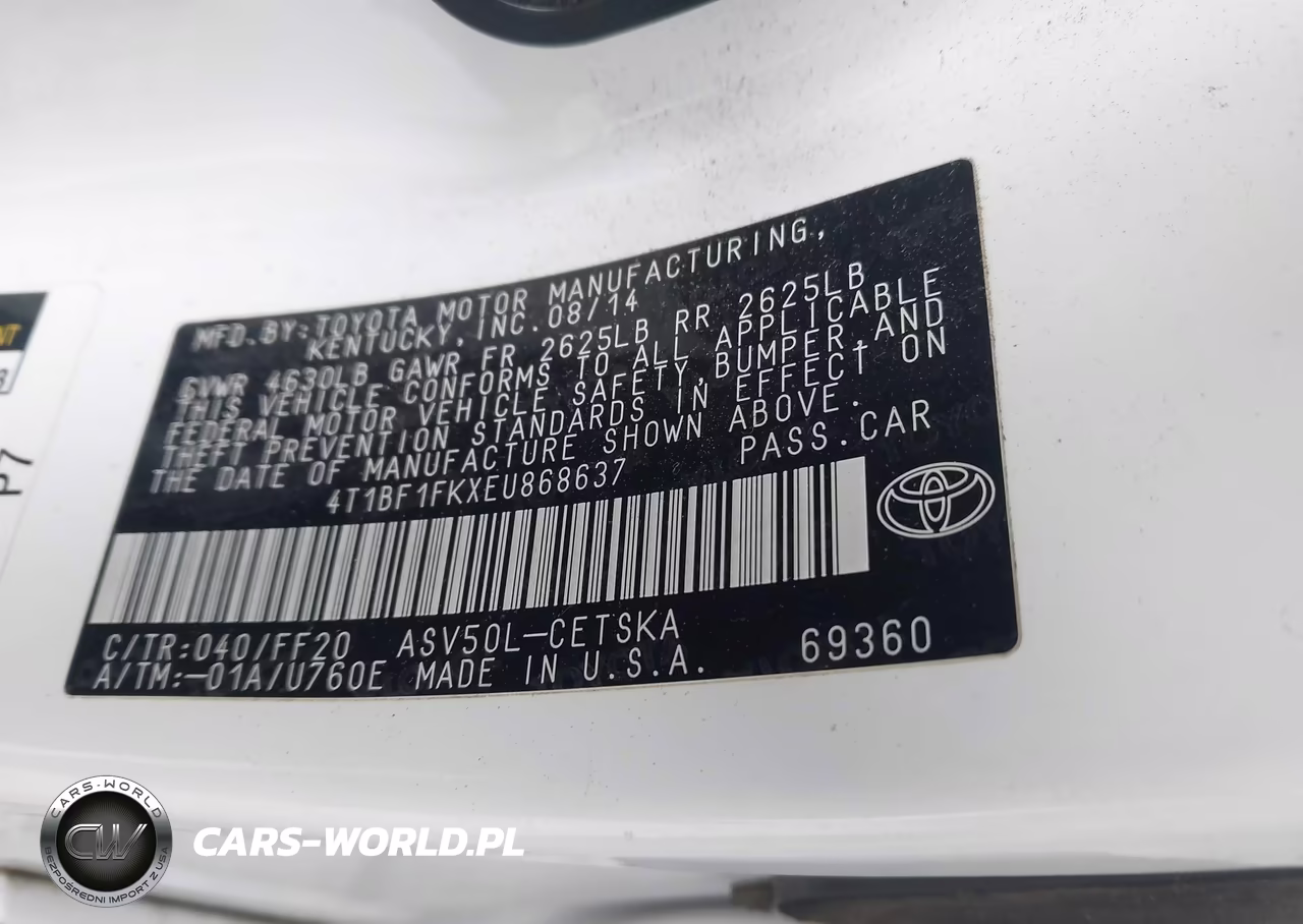 2014 Toyota Camry Se VIN:4T1BF1FKXEU868637 - 9