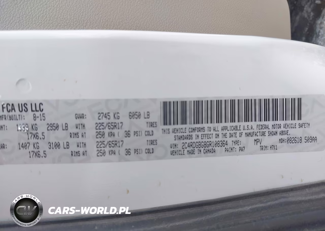 2016 Dodge Grand Caravan American Value Pkg VIN:2C4RDGBG8GR108364 - 9