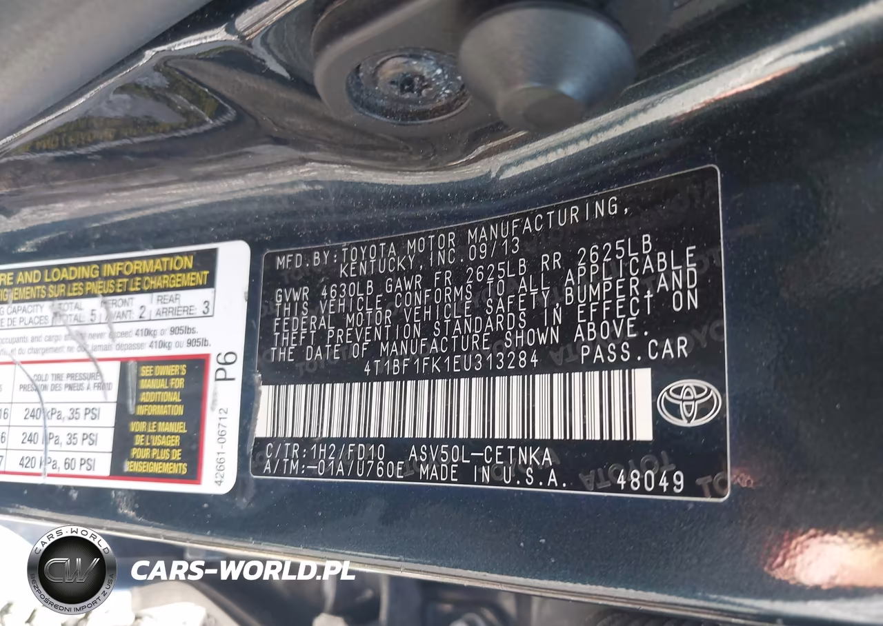 2014 Toyota Camry Le VIN:4T1BF1FK1EU313284 - 9