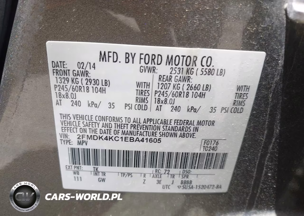 2014 Ford Edge Limited VIN:2FMDK4KC1EBA41605 - 9