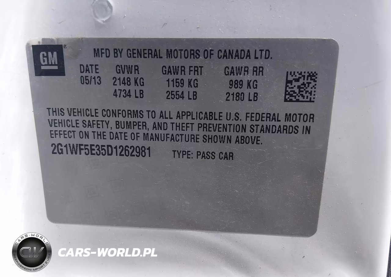 2013 Chevrolet Impala Ls VIN:2G1WF5E35D1262981 - 9