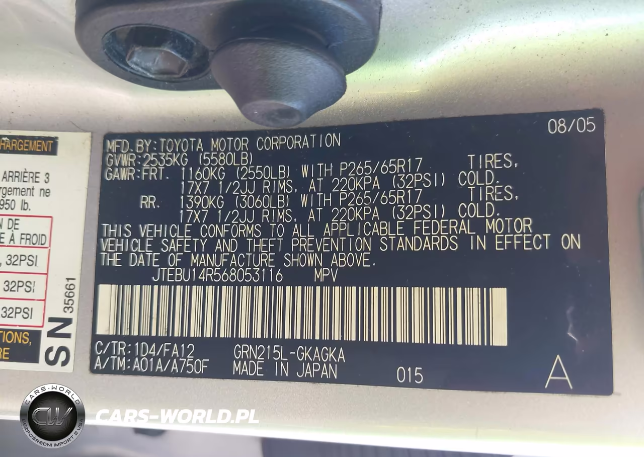 2006 Toyota 4Runner Sr5 VIN:JTEBU14R568053116 - 9