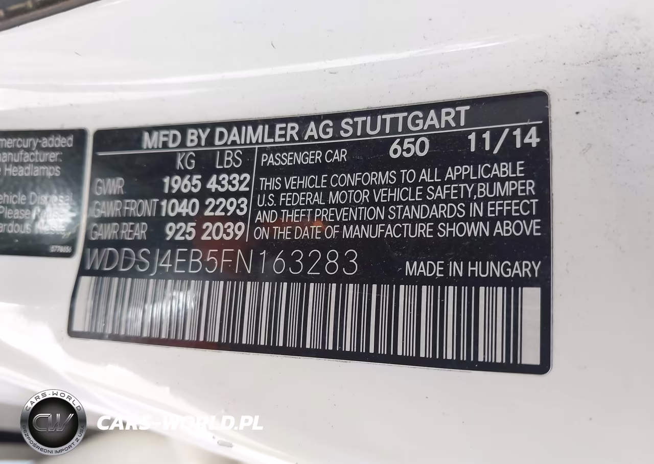 2015 Mercedes-Benz Cla 250 VIN:WDDSJ4EB5FN163283 - 9