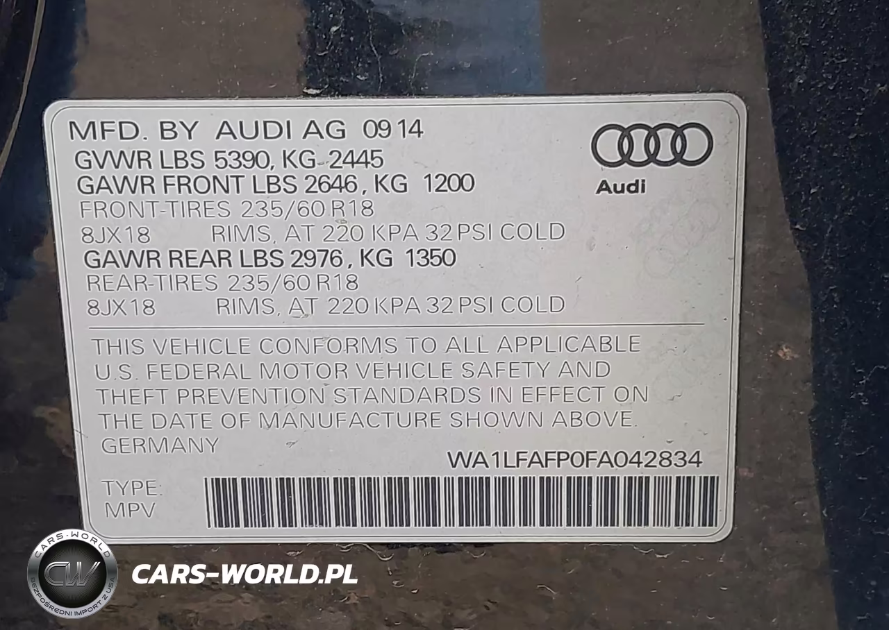 2015 Audi Q5 2.0T Premium VIN:WA1LFAFP0FA042834 - 9