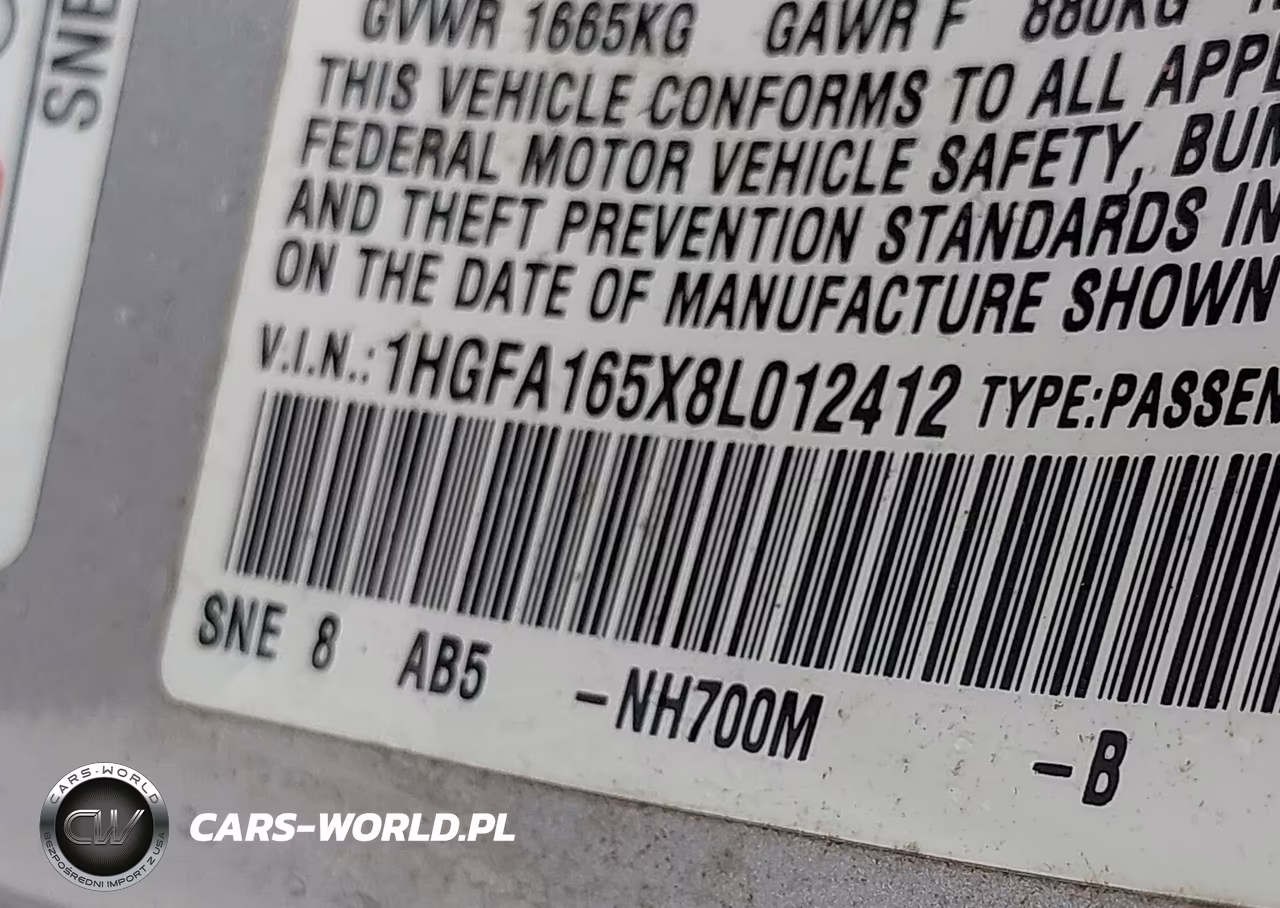 2008 Honda Civic Lx VIN:1HGFA165X8L012412 - 9