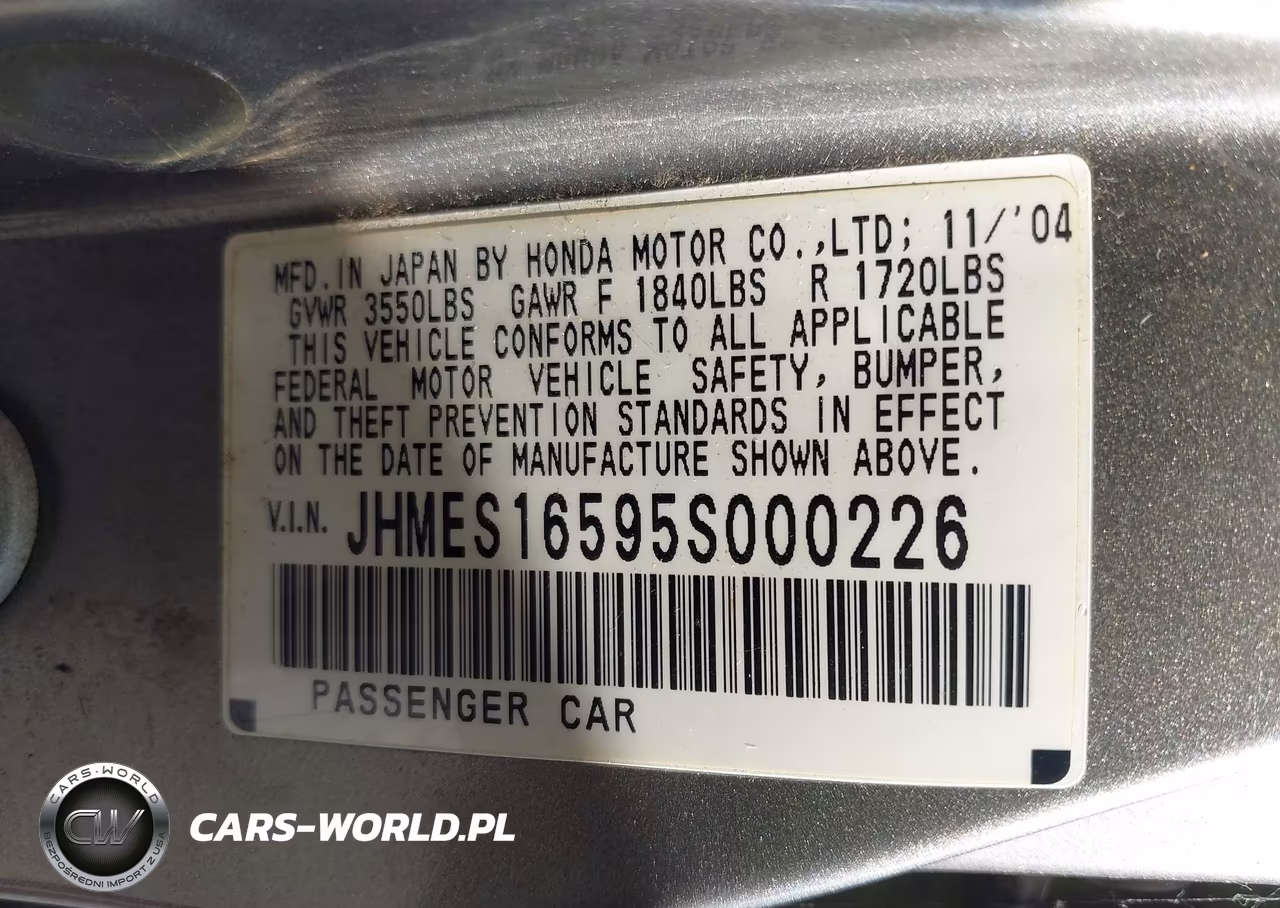 2005 Honda Civic Lx VIN:JHMES16595S000226 - 9