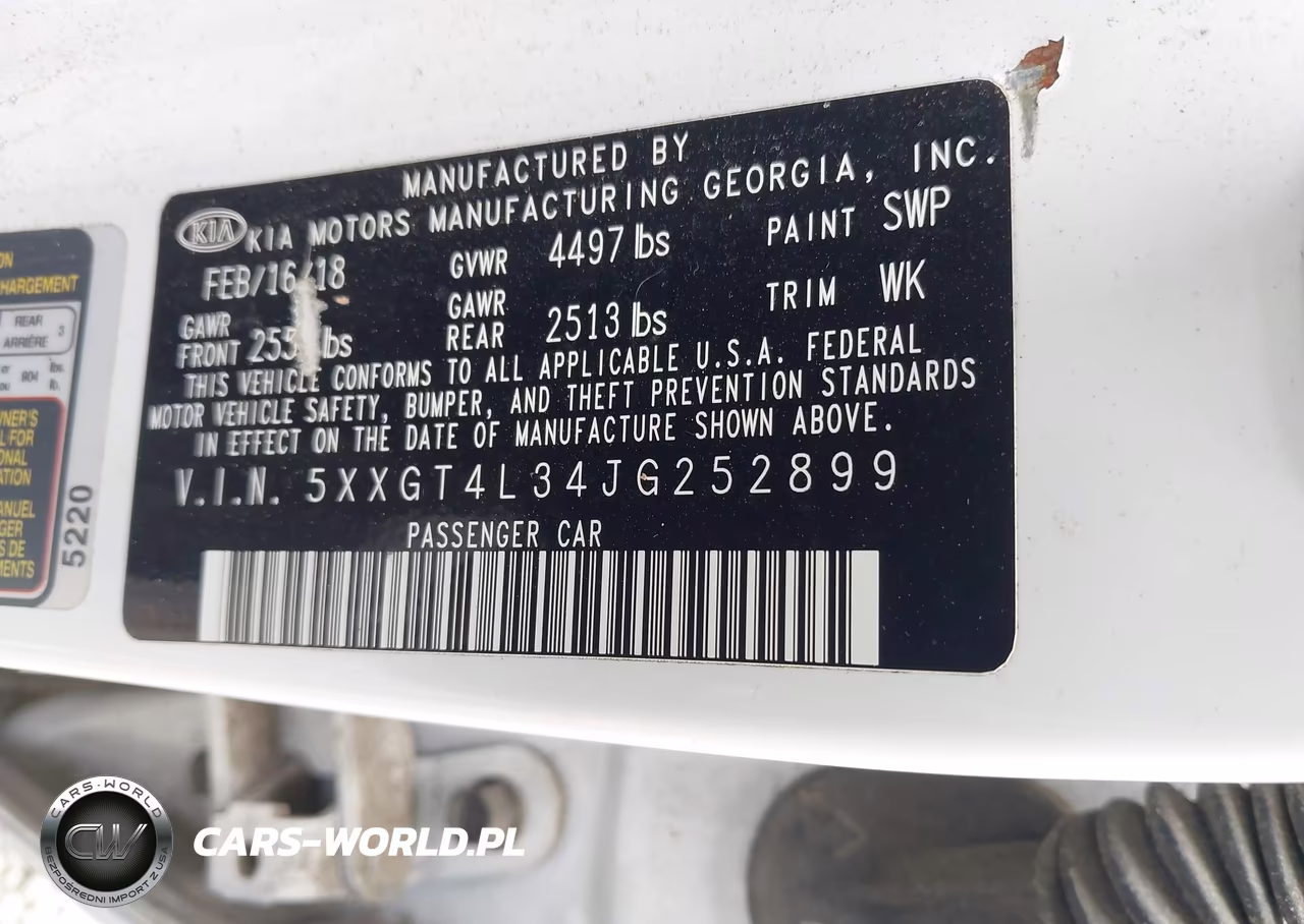2018 Kia Optima Lx VIN:5XXGT4L34JG252899 - 9