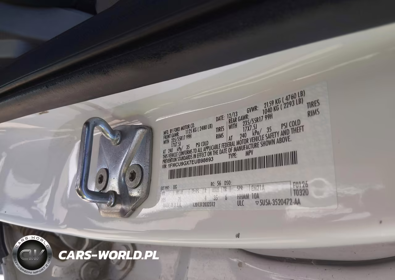 2014 Ford Escape Se VIN:1FMCU9GX7EUB98693 - 9