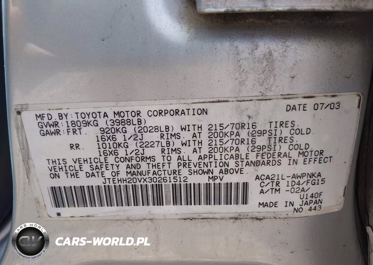 2003 Toyota Rav4 VIN:JTEHH20VX30261512 - 9