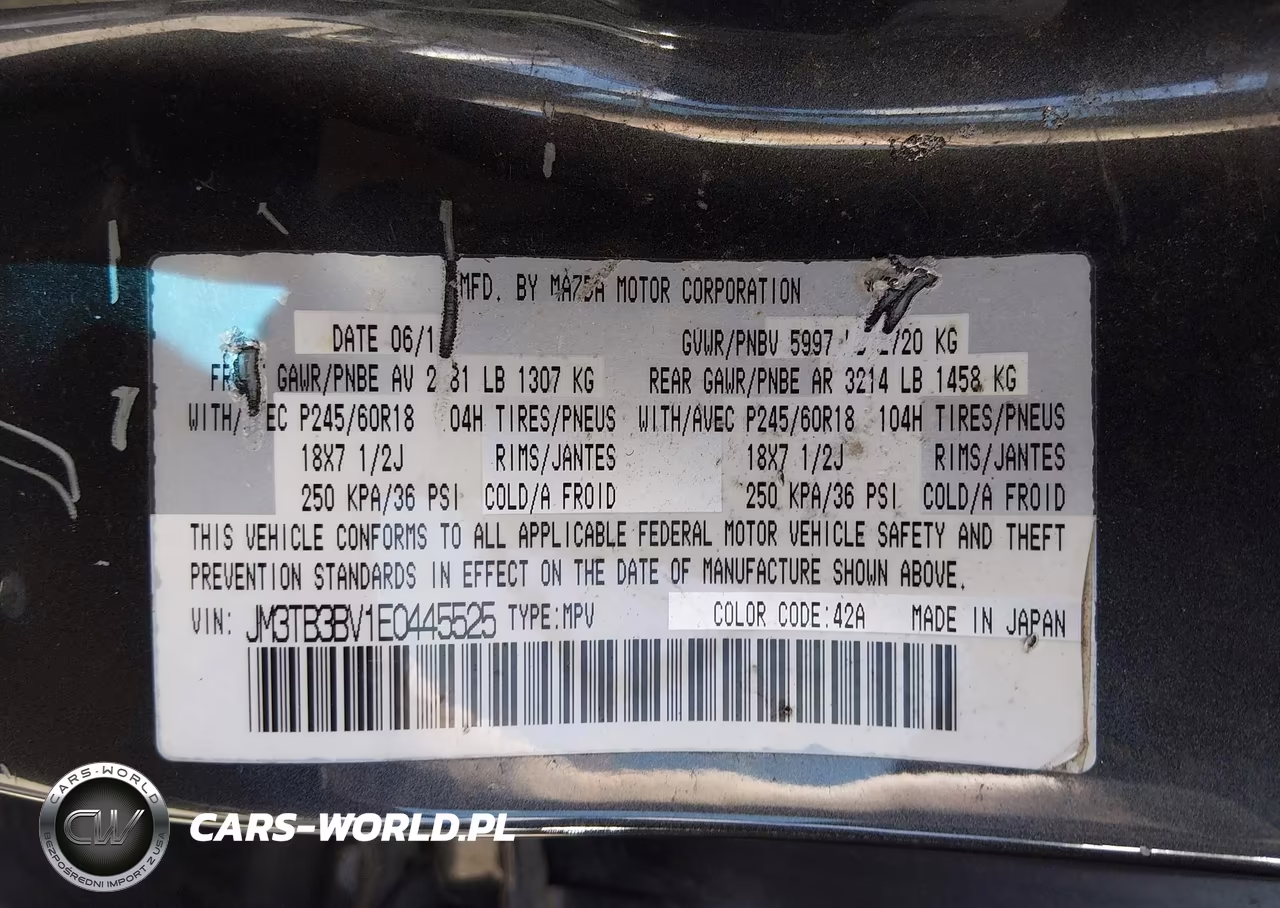 2014 Mazda Cx-9 Sport VIN:JM3TB3BV1E0445525 - 9