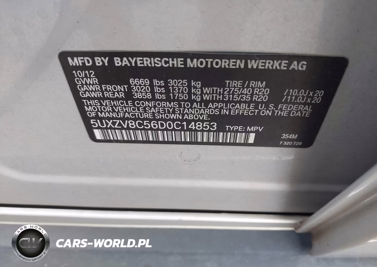 2013 BMW X5 xDrive50I VIN:5UXZV8C56D0C14853 - 9