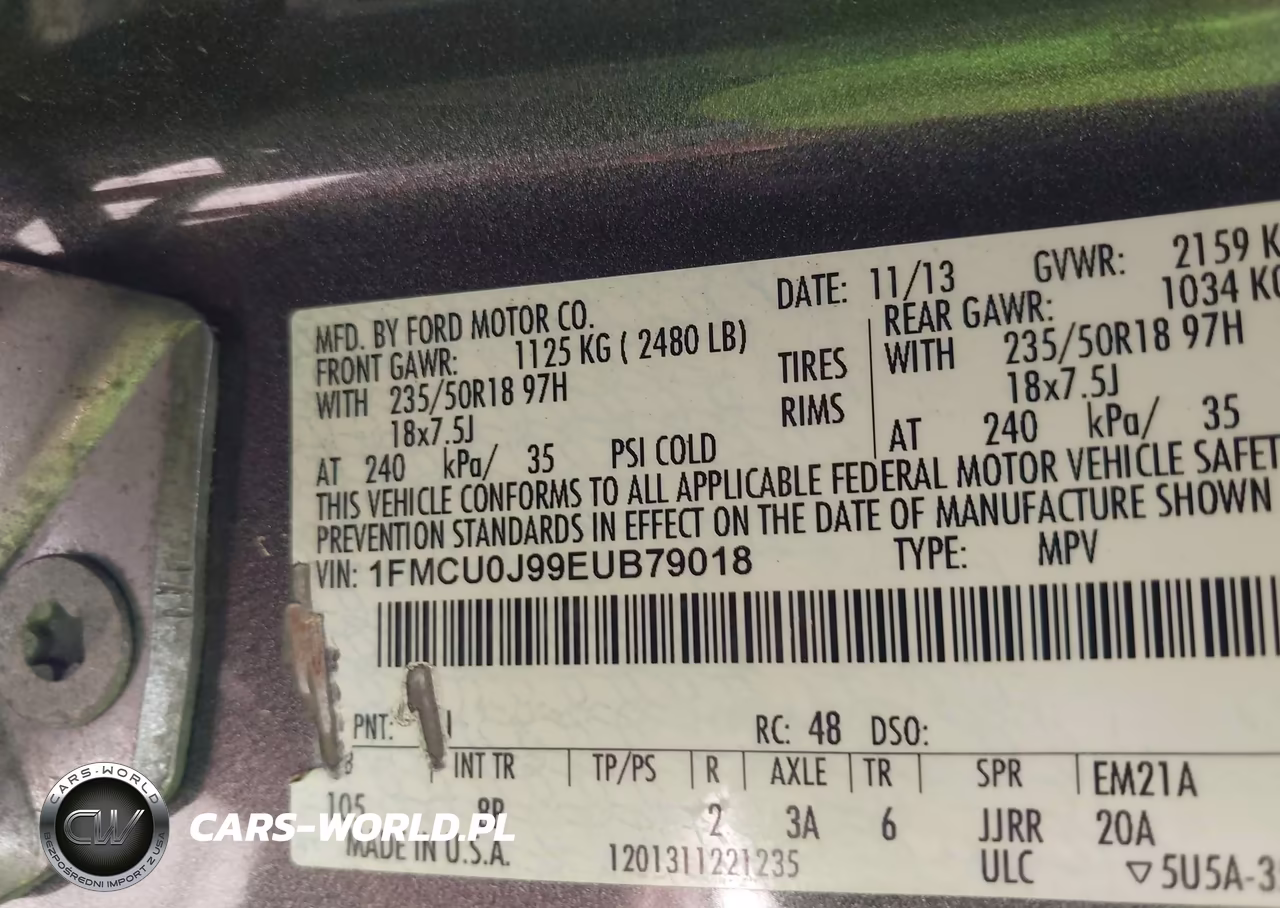 2014 Ford Escape Titanium VIN:1FMCU0J99EUB79018 - 9