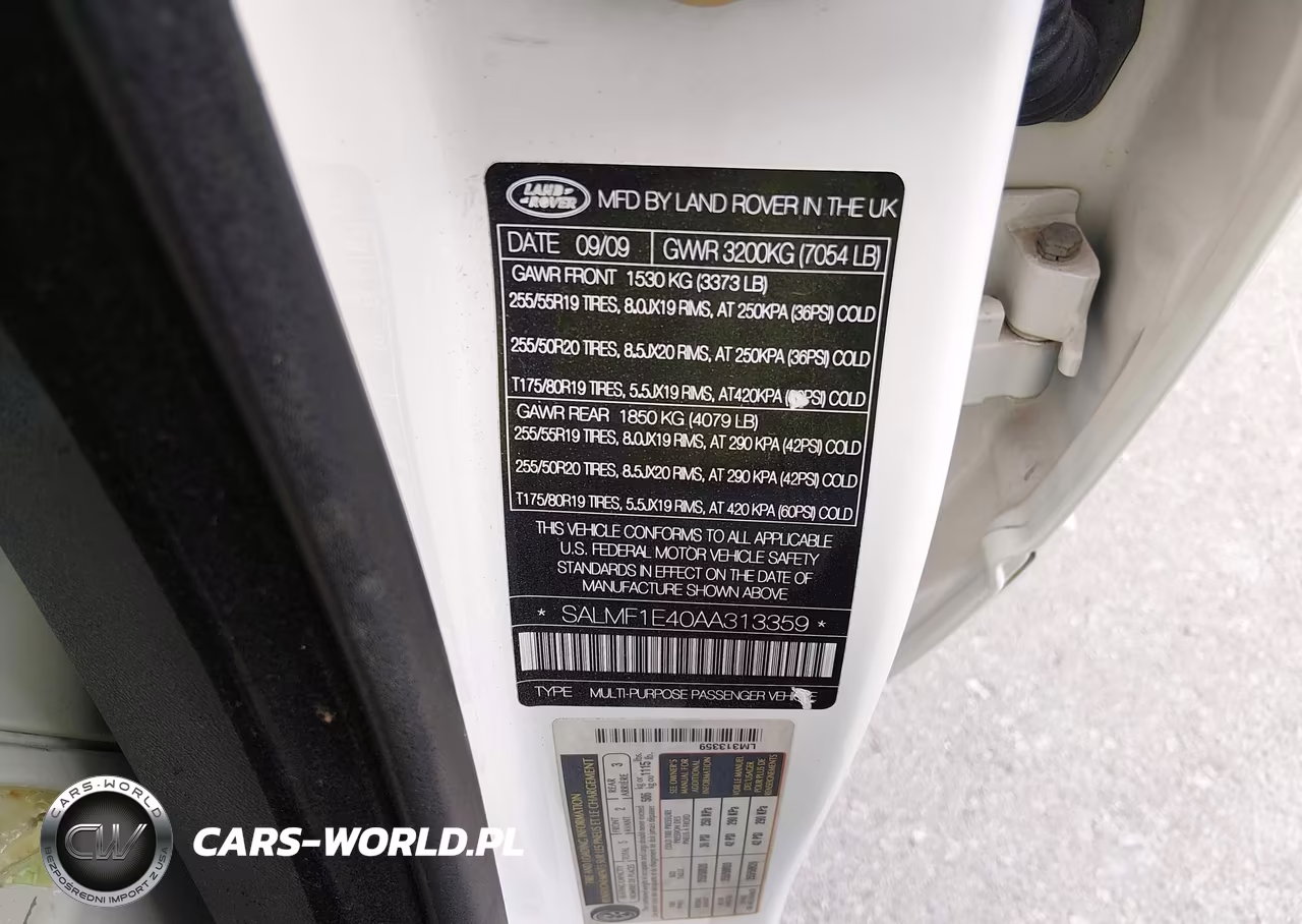 2010 Land Rover Range Rover Supercharged VIN:SALMF1E40AA313359 - 9