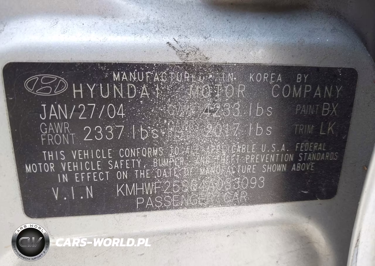 2004 Hyundai Sonata VIN:KMHWF25S64A033093 - 9