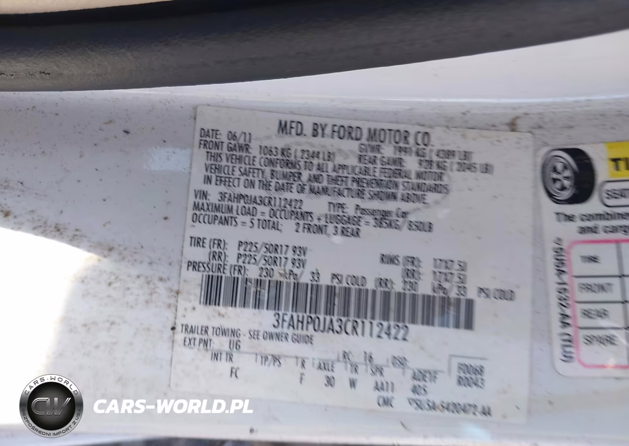 2012 Ford Fusion Sel VIN:3FAHP0JA3CR112422 - 9