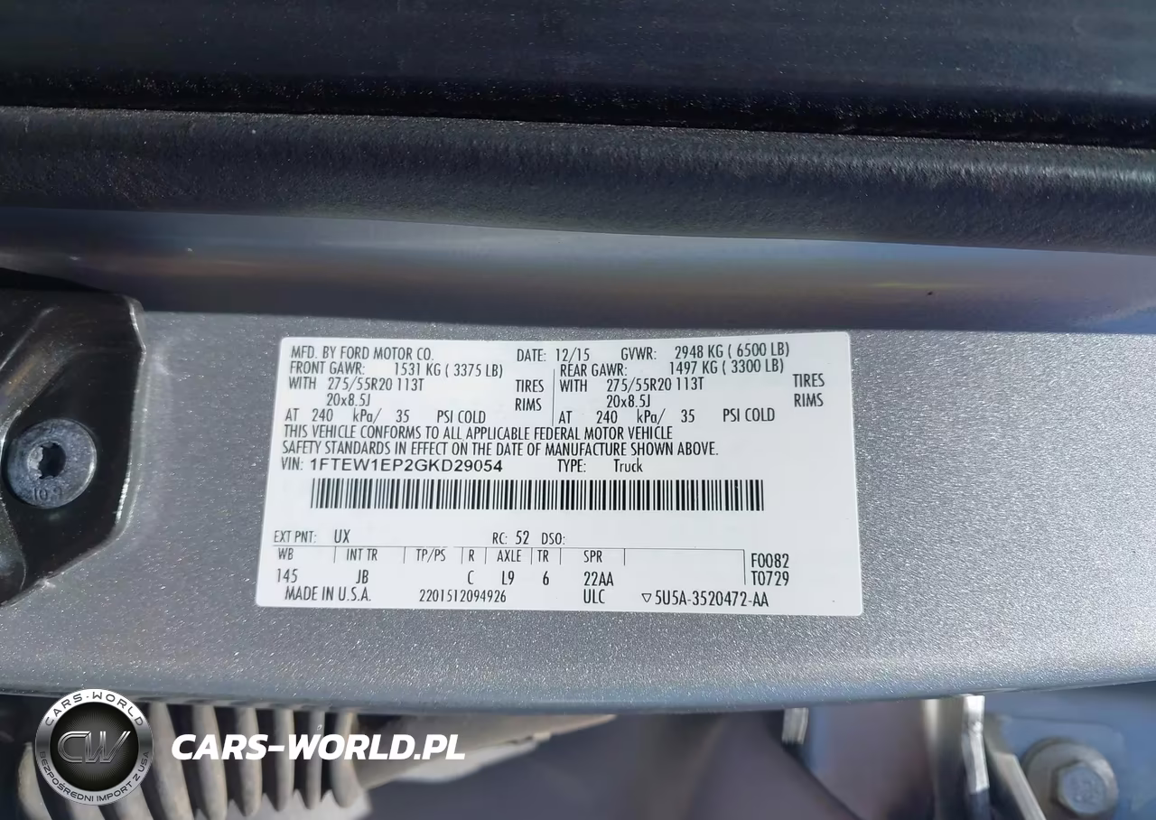 2016 Ford F-150 Lariat-Xl-Xlt VIN:1FTEW1EP2GKD29054 - 9