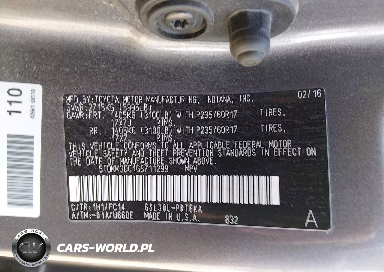 2016 Toyota Sienna Le 8 Passenger VIN:5TDKK3DC1GS711299 - 9