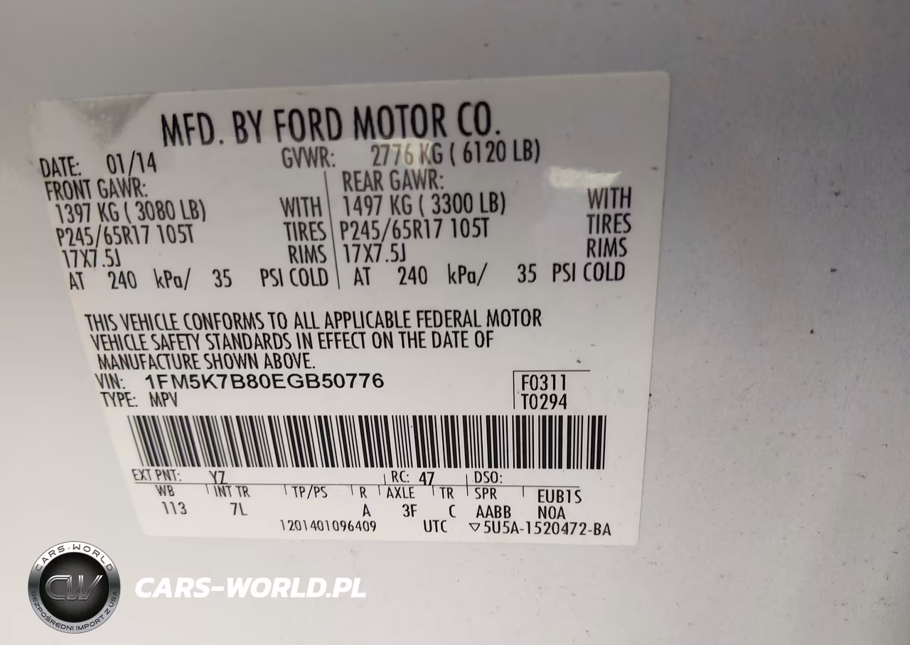 2014 Ford Explorer VIN:1FM5K7B80EGB50776 - 9
