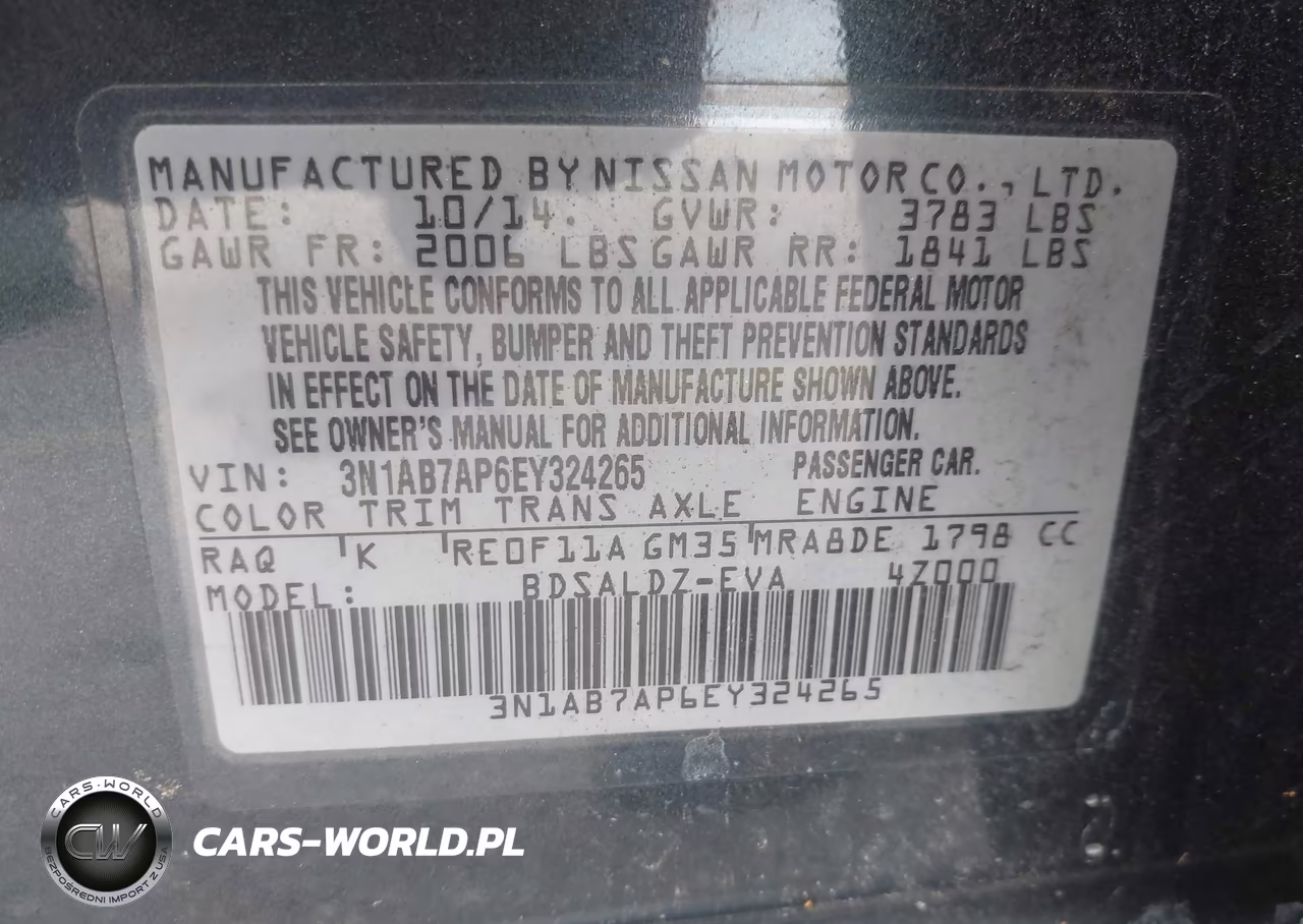2014 Nissan Sentra Sv VIN:3N1AB7AP6EY324265 - 9