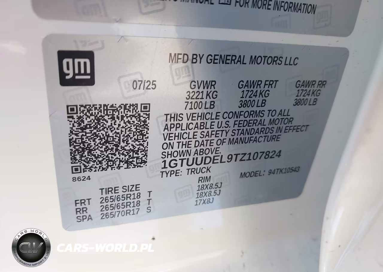 2026 GMC Sierra 1500 , Short Bed, Slt, 4Wd VIN:1GTUUDEL9TZ107824 - 9