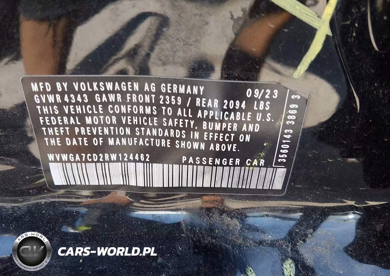 2024 Volkswagen Golf Gti 2.0T S VIN:WVWGA7CD2RW124462 - 9
