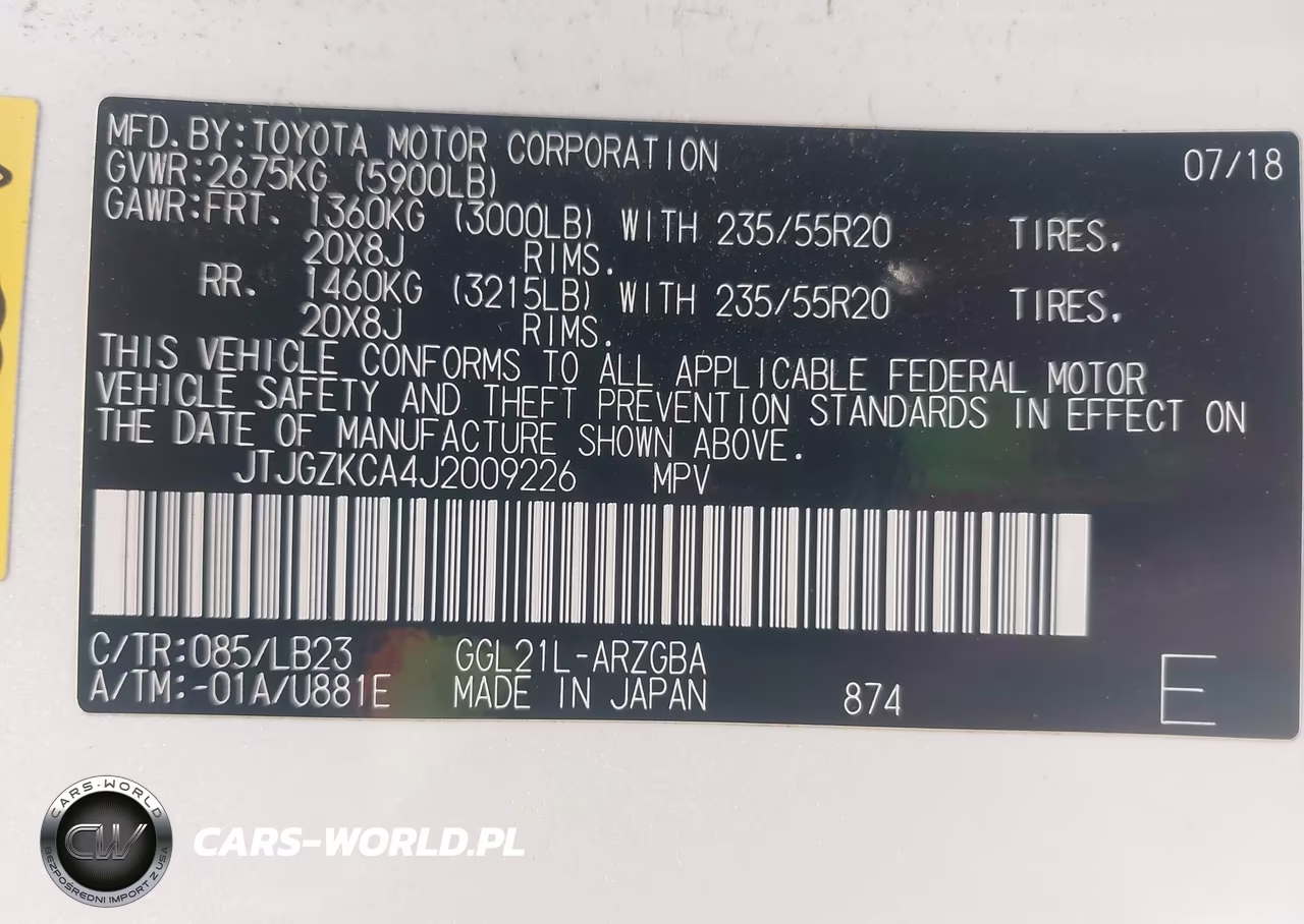 2018 Lexus Rx 350L Premium VIN:JTJGZKCA4J2009226 - 9