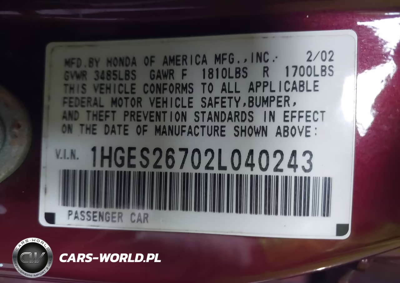 2002 Honda Civic Ex VIN:1HGES26702L040243 - 9