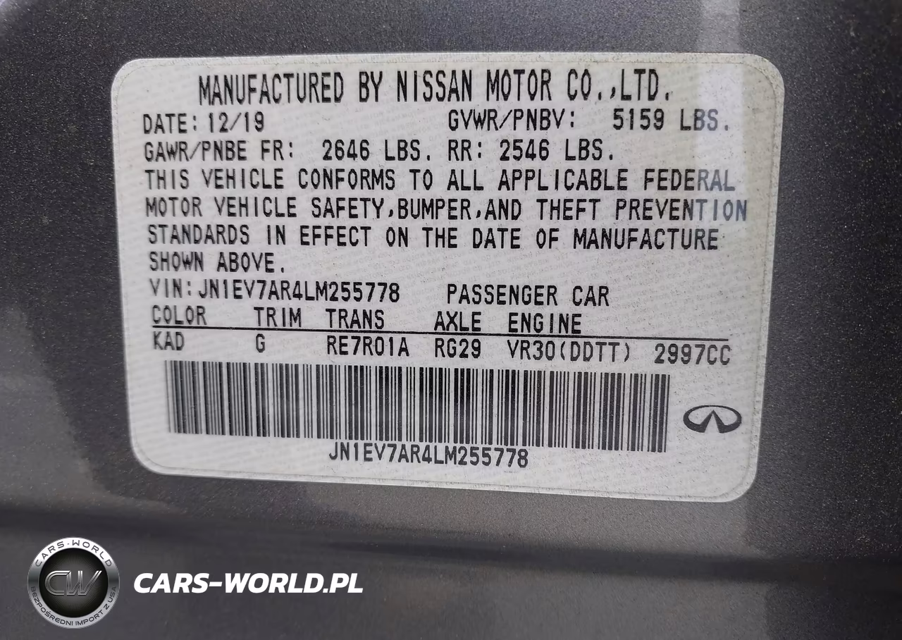 2020 Infiniti Q50 Edition 30 Awd VIN:JN1EV7AR4LM255778 - 9