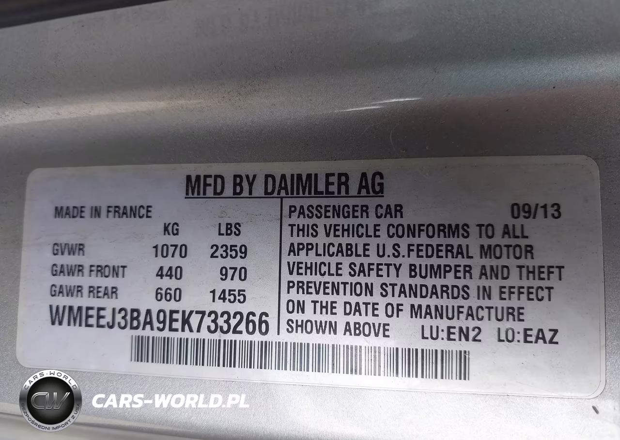 2014 Smart Fortwo Pure VIN:WMEEJ3BA9EK733266 - 9