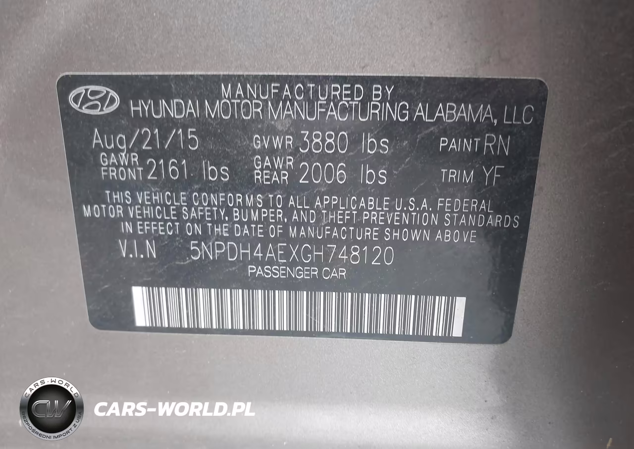 2016 Hyundai Elantra Se VIN:5NPDH4AEXGH748120 - 9