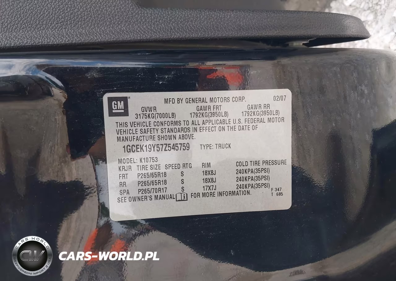 2007 Chevrolet Silverado 1500 Lt1 VIN:1GCEK19Y57Z545759 - 9