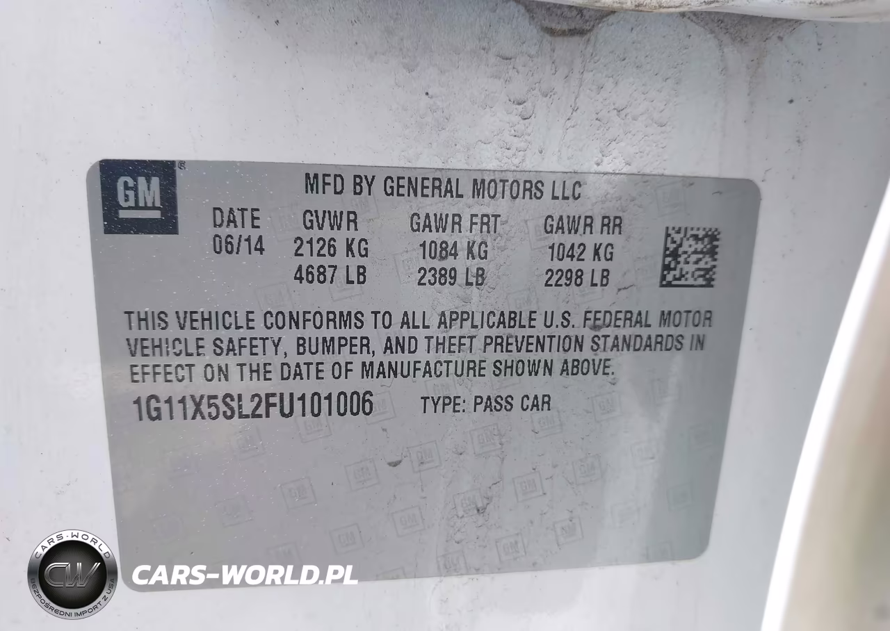 2015 Chevrolet Impala 1Fl VIN:1G11X5SL2FU101006 - 9