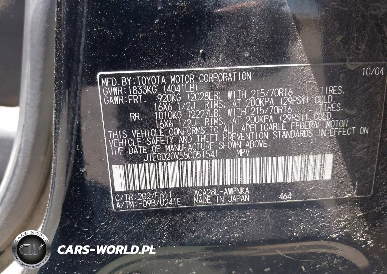 2005 Toyota Rav4 VIN:JTEGD20V550051541 - 9