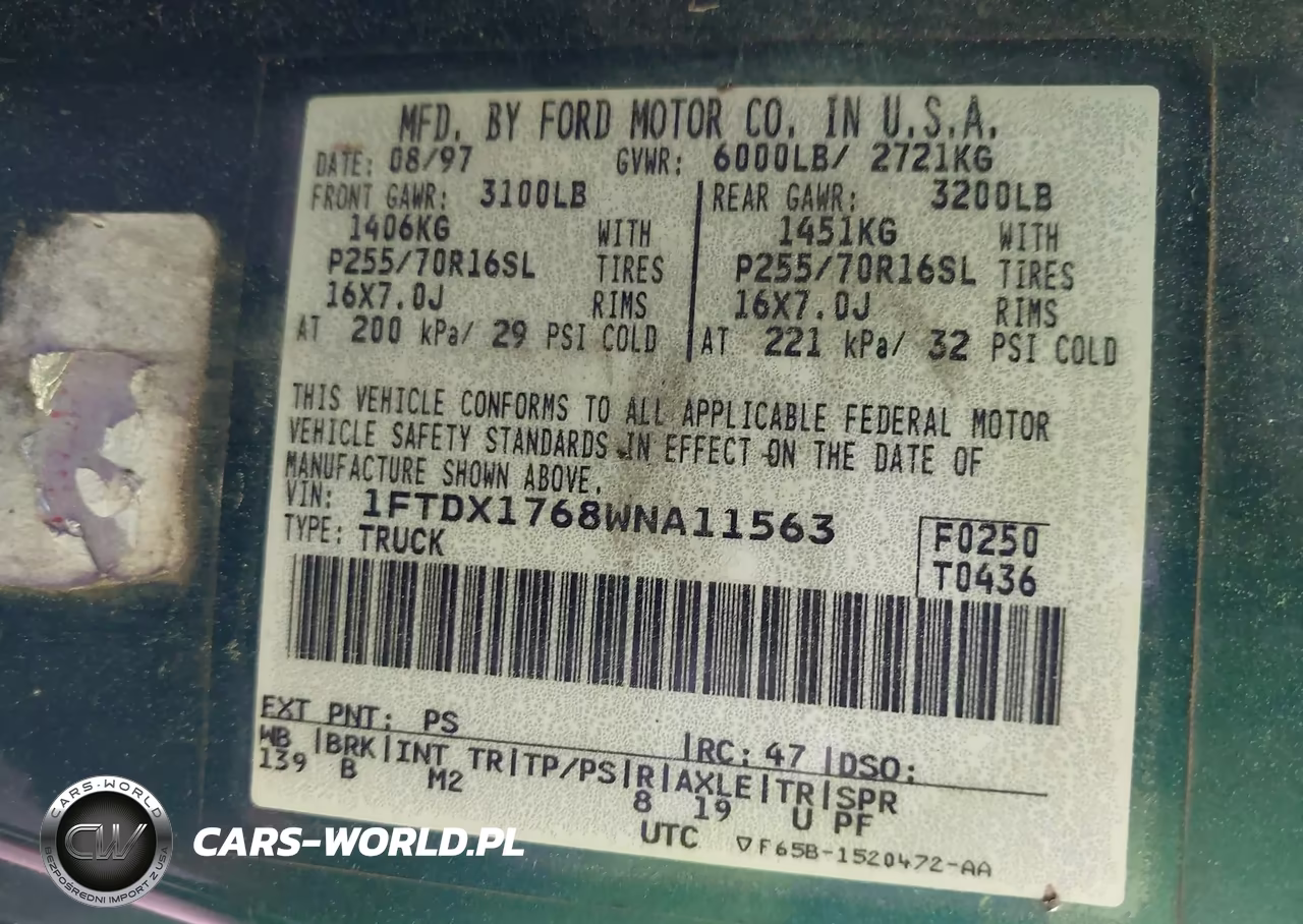 1998 Ford F-150 Lariat-Standard-Xl-Xlt VIN:1FTDX1768WNA11563 - 9