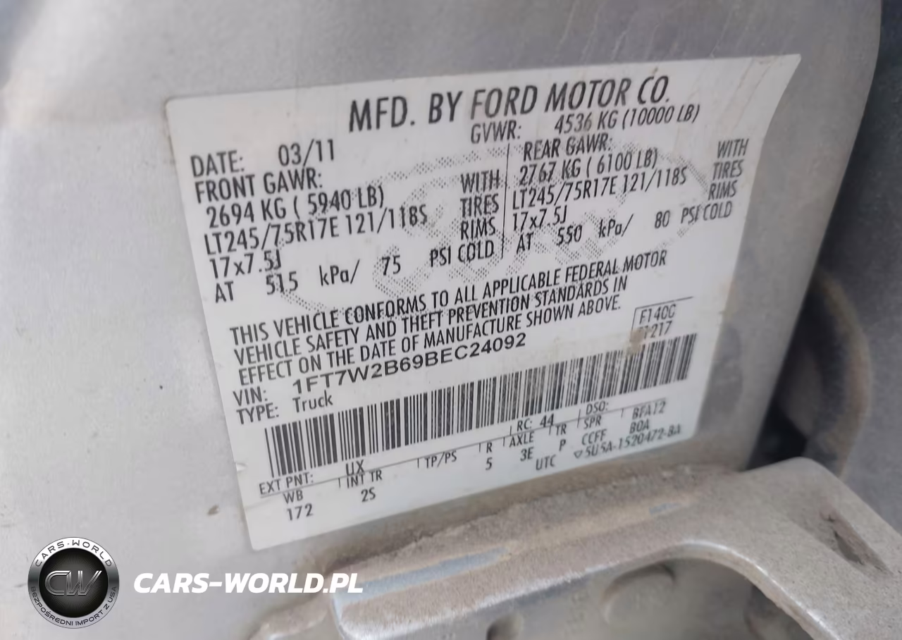 2011 Ford Super Duty F-250 Srw King Ranch-Lariat-Xl-Xlt VIN:1FT7W2B69BEC24092 - 9