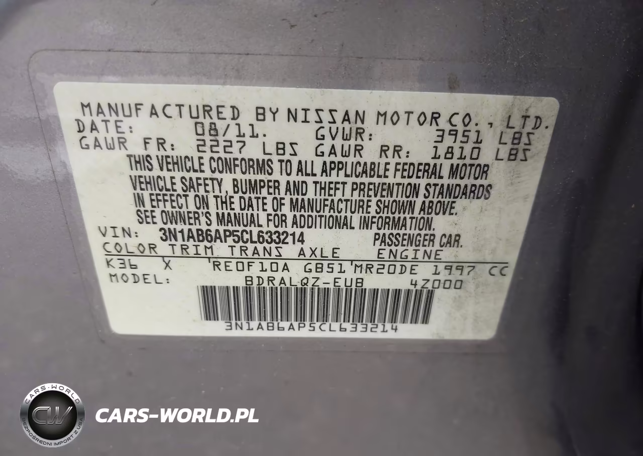 2012 Nissan Sentra 2.0 VIN:3N1AB6AP5CL633214 - 9