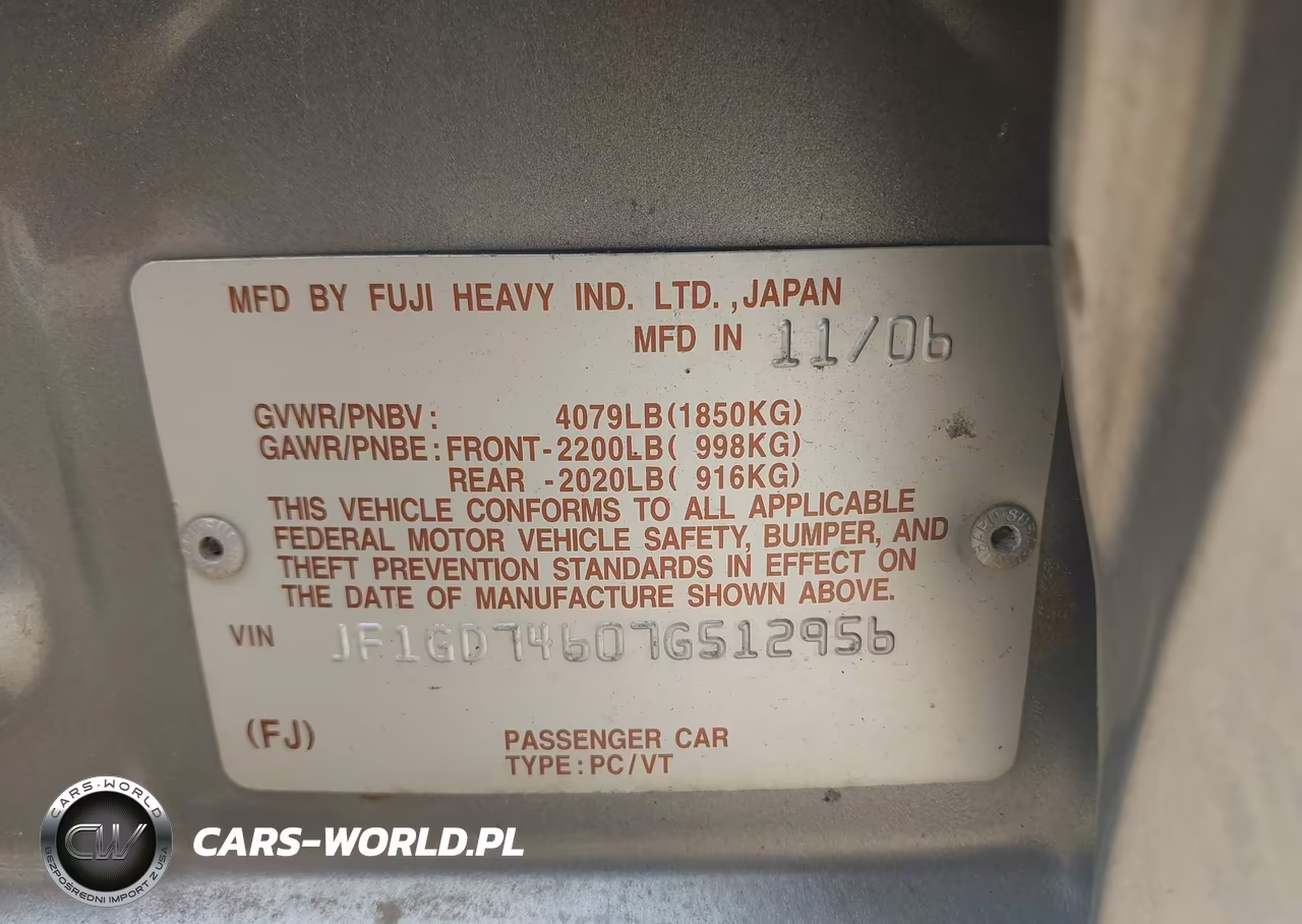 2007 Subaru Impreza Wrx Limited VIN:JF1GD74607G512956 - 9